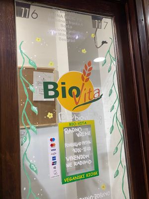 Door at Bio Vita Vegan Bistro in Belgrade