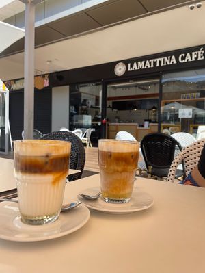 Vanilla Almond iced coffees   at LAMATTINA CAFE in Gran Canaria
