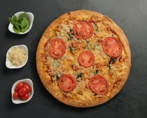 Vegan Margarita pizza at Sarpino's Pizzeria in Coral Springs
