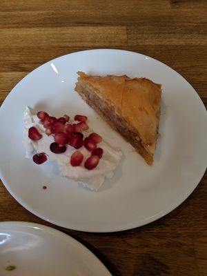 Vegan baklava with coconut cream! at En Deli Haga in Gothenburg