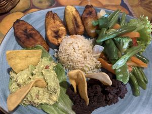 Plato ‘vegetariano'  at Casa San Juan in Chichicastenango