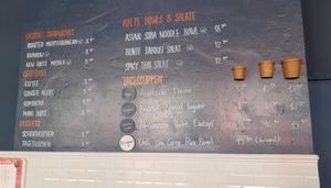 Menu (changing) at Simply Soup - Pelikan in Zurich
