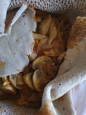 Mushroom tibsy at Oasis Cafe in San Francisco