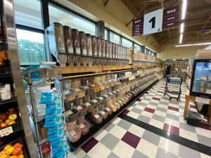 Bulk items (only one aisle of them shown) at Good Foods Grocery in Richmond