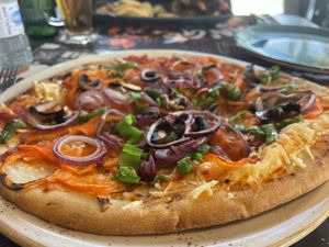 Pizza Vegana  at Albi Burriana in Nerja