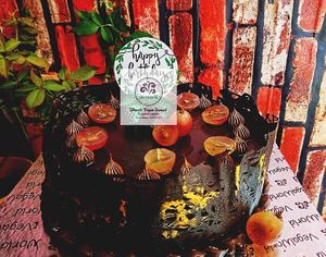 VegaWorld Vegan Chocolate Truffle Cake with Fresh Fruits🍇🍫🍰 at VegaWorld in Kolkata