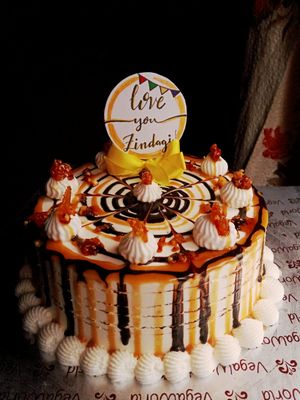 VegaWorld Vegan Butterscotch cake 🍭🍰🌰 at VegaWorld in Kolkata