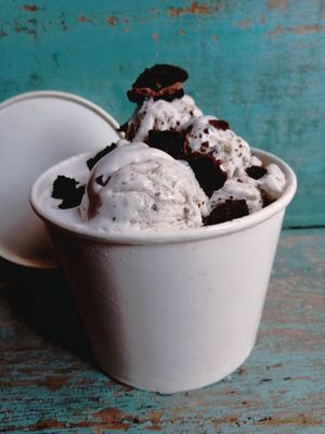 Vegan Oreo Cookie Icecream from the house of VegaWorld Frozen Delight Ice-creams 🍪🍦🍨🍫 at VegaWorld in Kolkata