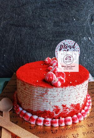 Vegan Red Velvet Cake ♥️🌱💃🌼 at VegaWorld in Kolkata