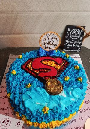 Gourmet Vegan Superhero edition cakes from VegaWorld Confectionery 🌱🌊✨🦸🏻‍♂️ at VegaWorld in Kolkata