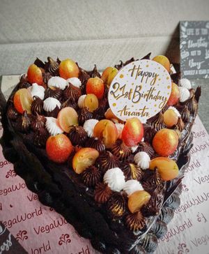 Vegan chocolate grape gateaux 🍰🍇🌿✌️ at VegaWorld in Kolkata