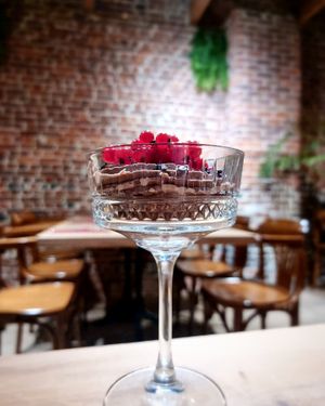 Chocolate mousse at Oh!MA in Bruges