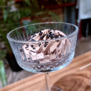 Chocolate mousse at Oh!MA in Bruges