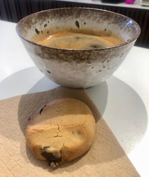 Americano & Cookie  at Mimi's Cafe Vegan in Athens