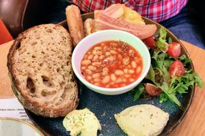 Vegan english breakfast at kave in West London
