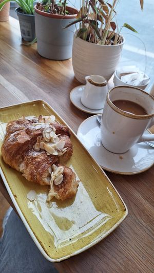 Vegan almond croissant at kave in West London
