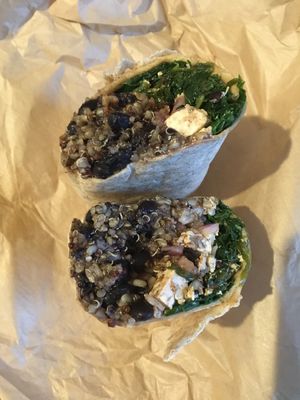 New breakfast burrito veganized at Life Alive Organic Cafe in Cambridge