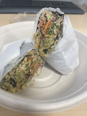 Rainbow nori wrap  at Life Alive Organic Cafe in Cambridge