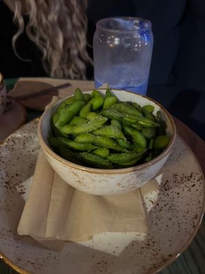 Edamame  at Life Alive Organic Cafe in Cambridge
