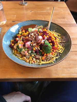 Vegan adventurer at Life Alive Organic Cafe in Cambridge