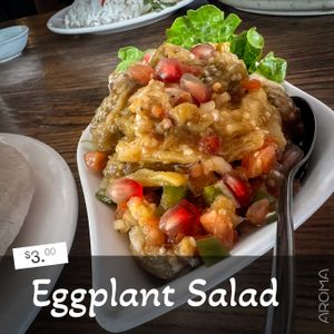Eggplant Salad. Always a winner at Aroma in Phnom Penh