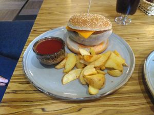 Tofu burger at Radharane - Gedimino in Vilnius