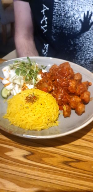 Vegan goulash at Radharane - Gedimino in Vilnius