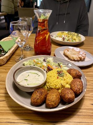 For all these food 20 EUR.  at Radharane - Gedimino in Vilnius