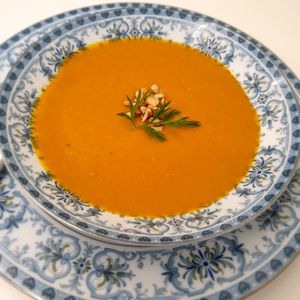 pumpkin soup at Sunny Bowl in Seoul