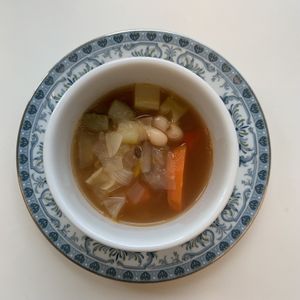 Complementary soup 🍲   at Sunny Bowl in Seoul