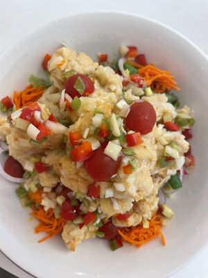 Vegan chicken salad - so good  at Sunny Bowl in Seoul
