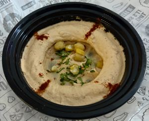 Chilli hummus  at Operation Falafel in Dubai