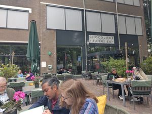 Storefront and terrace at Kruim in Gouda