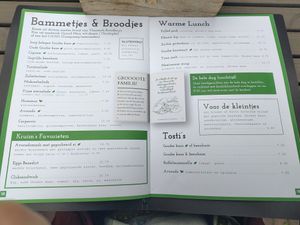 Lunch sandwich menu at Kruim in Gouda