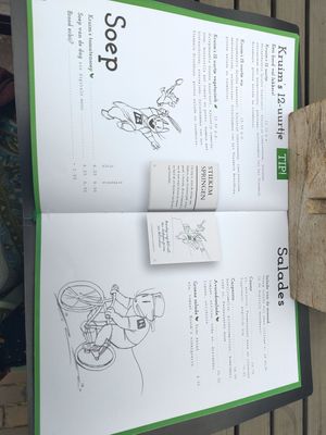 Menu soup and salad at Kruim in Gouda