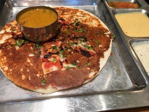 Uthappama (a kind of dosa?).  at Saravanaa Bhavan in Berlin