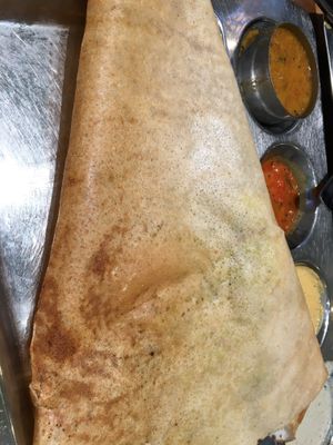 Dosa filled with potatoes and onions   at Saravanaa Bhavan in Berlin