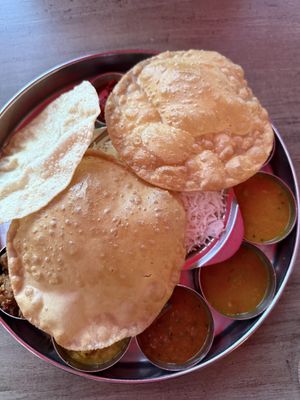vegan rice dish  at Saravanaa Bhavan in Berlin