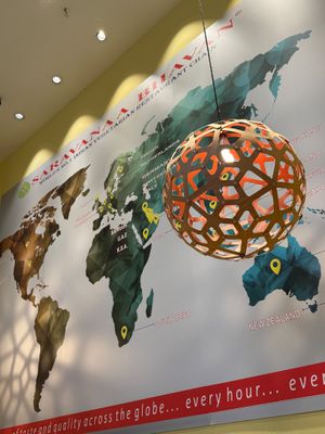 map at Saravanaa Bhavan in Berlin
