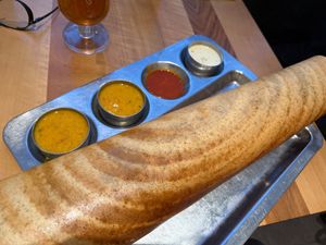 pancake vegan (jain religion food) at Saravanaa Bhavan in Berlin