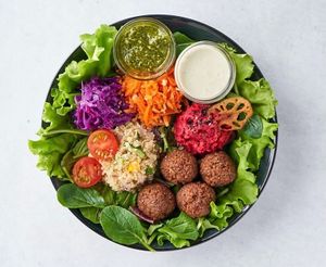 Falafel salad bowl  at Falafelista in Tokyo