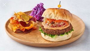 Falafel burger  at Falafelista in Tokyo