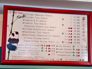Menu at LIU Nudelhaus at Liu in Berlin