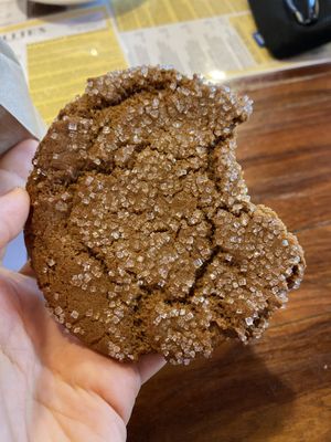 Ginger vegan and gf cookie  at Gillie's in Blacksburg