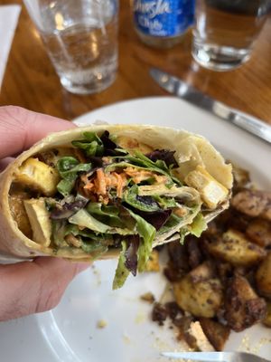 Peanut tofu wrap  at Gillie's in Blacksburg