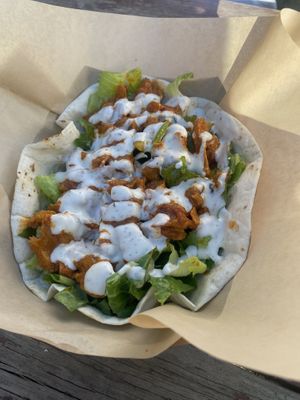 Buffalo wrap  at Saucy Cluckers in Boulder