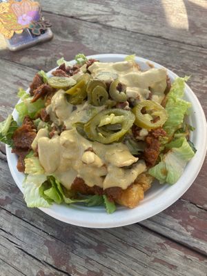 Maple bacon totchos   at Saucy Cluckers in Boulder