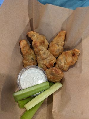 Dijon dill wings at Saucy Cluckers in Boulder