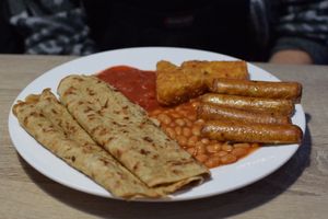 Full vegan breakfast  at Oatcakes & Milkshakes in Stone