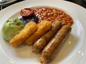 Vegan breakfast  at The Three Horseshoes Hotel in Barnard Castle